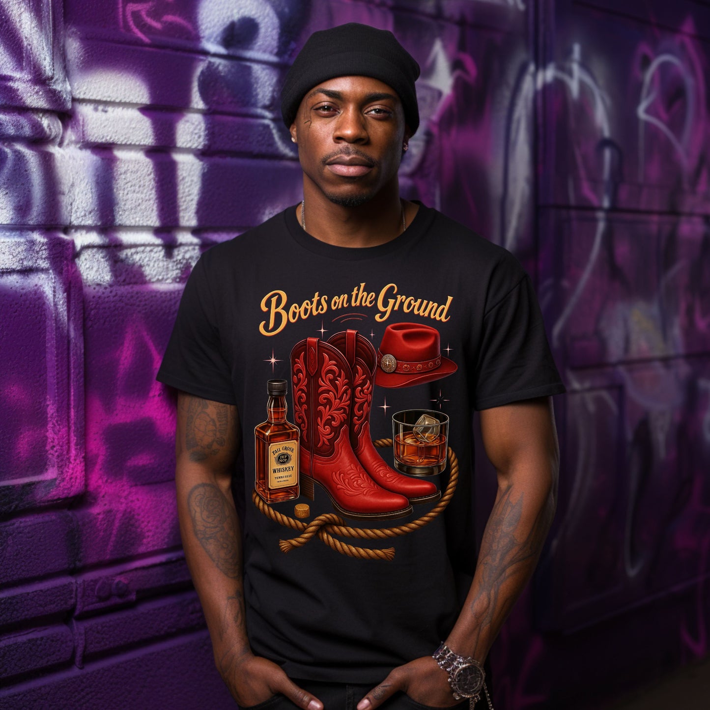 Boots on The Ground PNG | Where Them Fans At | Clack Fan Design | Black Cowgirl | Western Theme