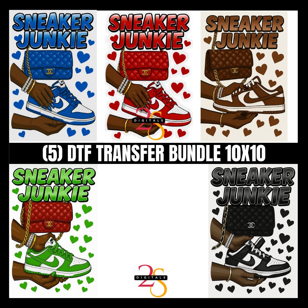 Sneaker Junkie DTF Transfer Bundle of 5