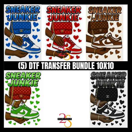Sneaker Junkie DTF Transfer Bundle of 5