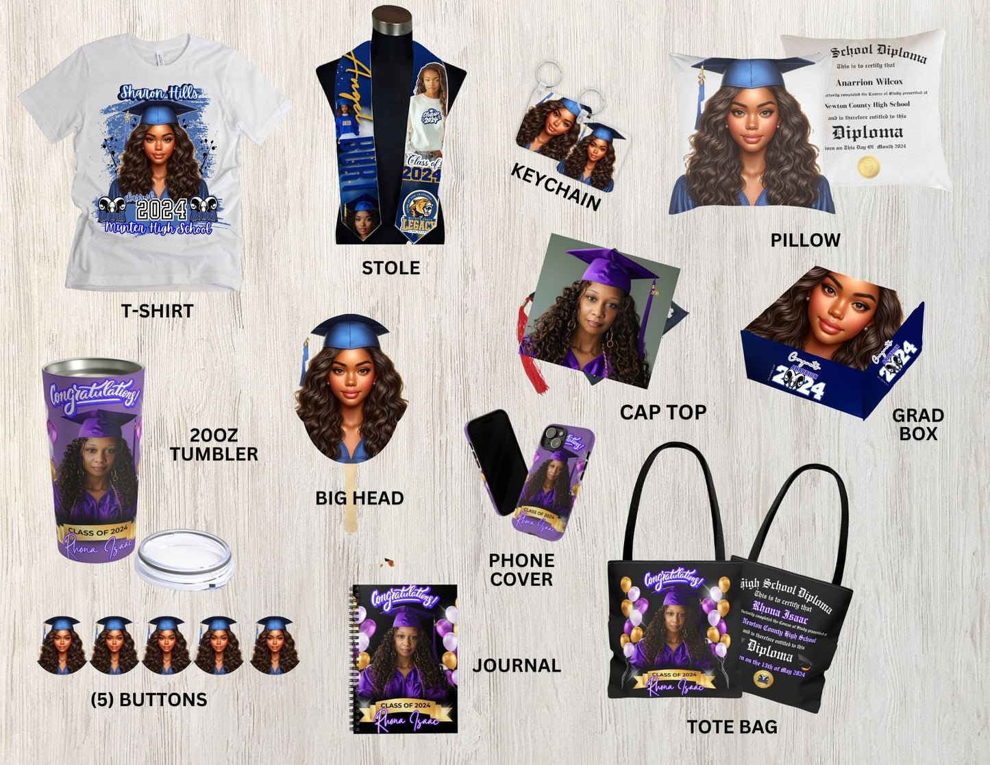 Ultimate Grad Bundle: 40+ Editable Canva Templates for Crafters - Comprehensive Kit! (PLR)