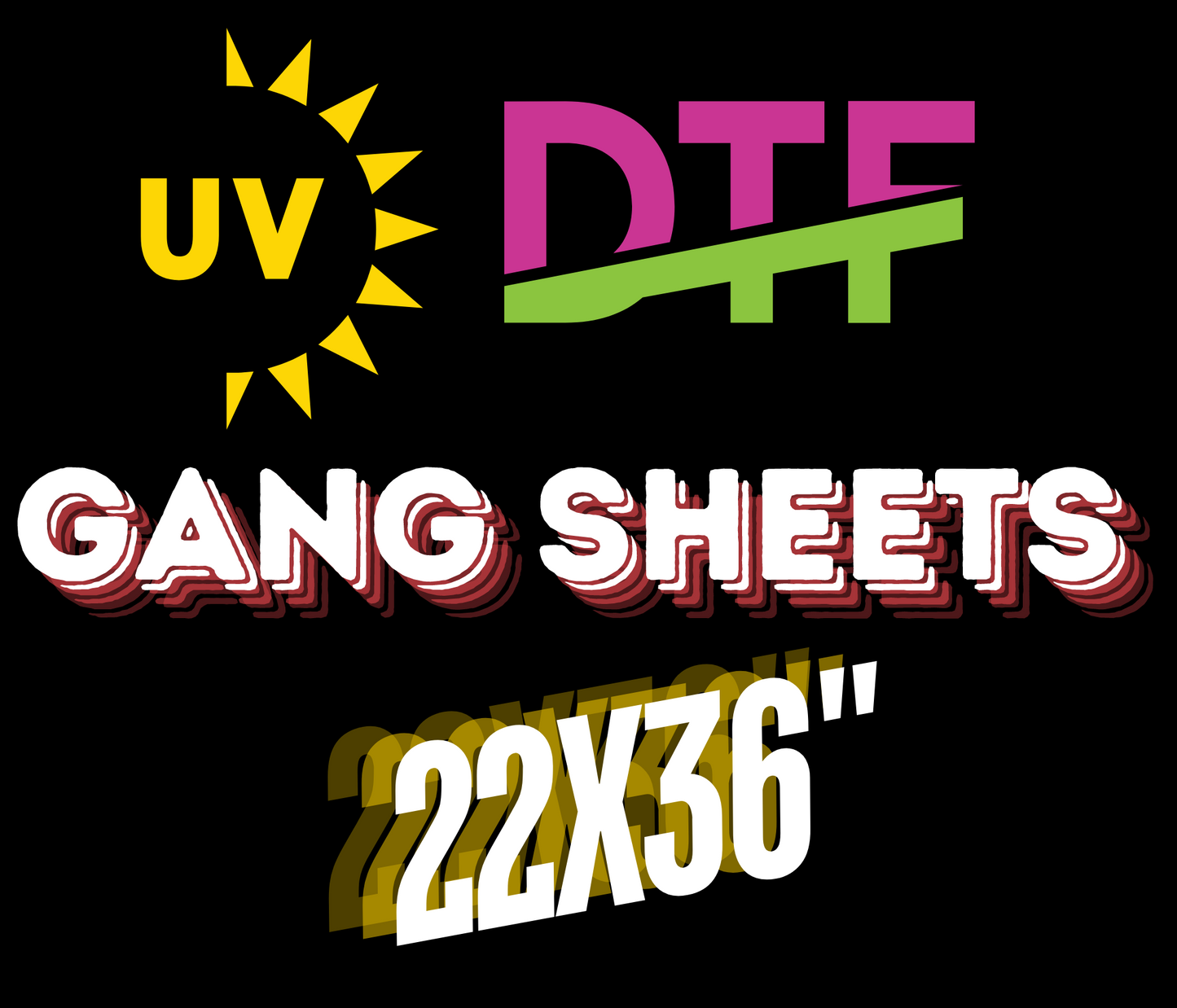 UV DTF Transfer Gang Sheets