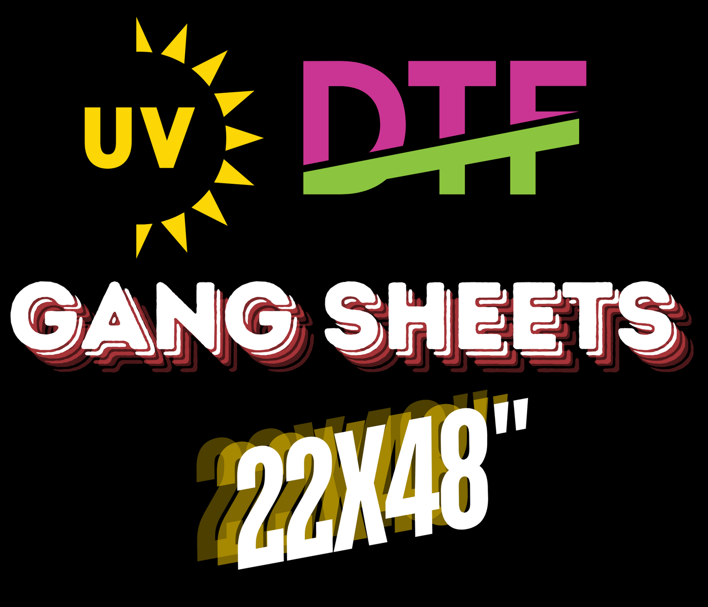 UV DTF Transfer Gang Sheets