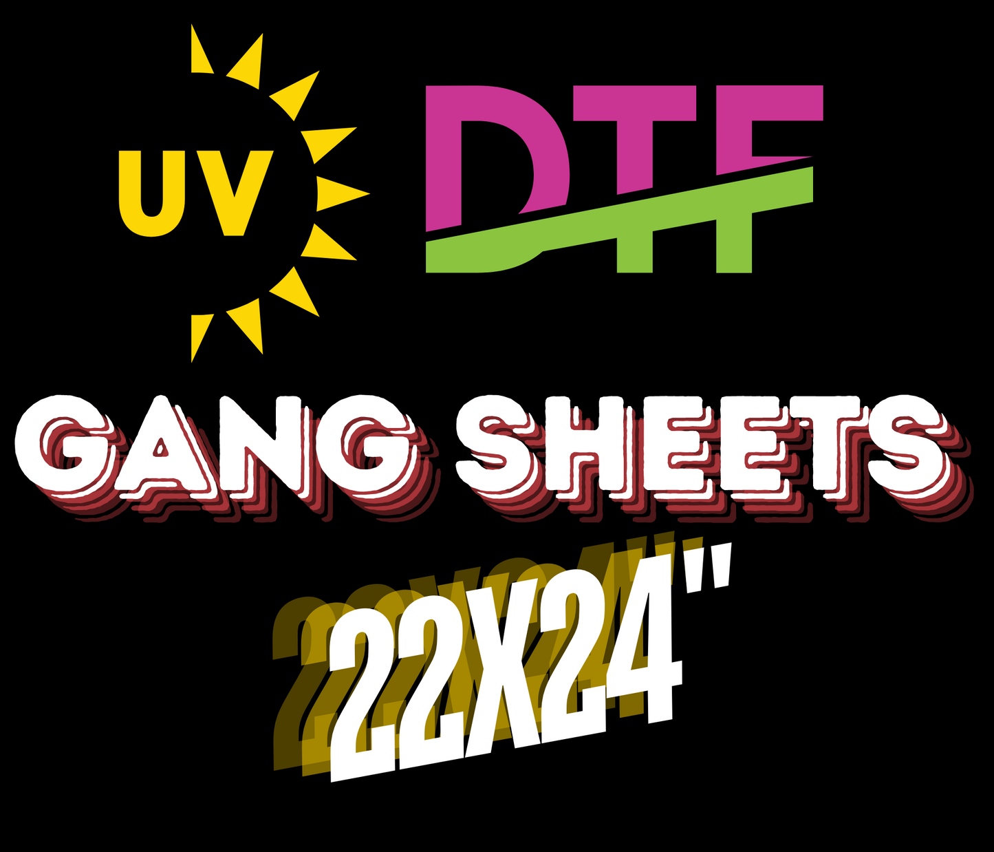 UV DTF Transfer Gang Sheets