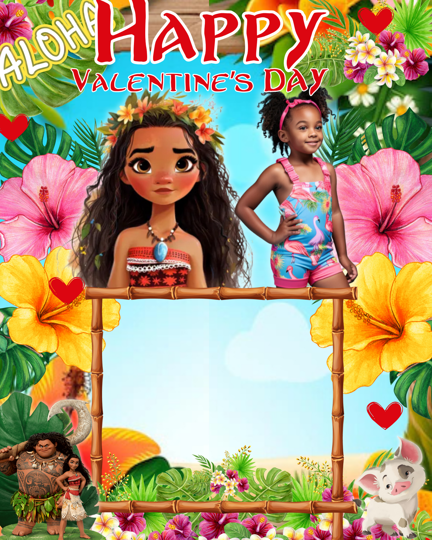 Free Valentine's Day Jumbo card Template