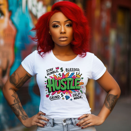 Hustle Graffiti png| Self-Made png| Grind png| Stay Humble png| Boss Lady png| Humble png| Blessed png| Sublimation Design| DTF Design
