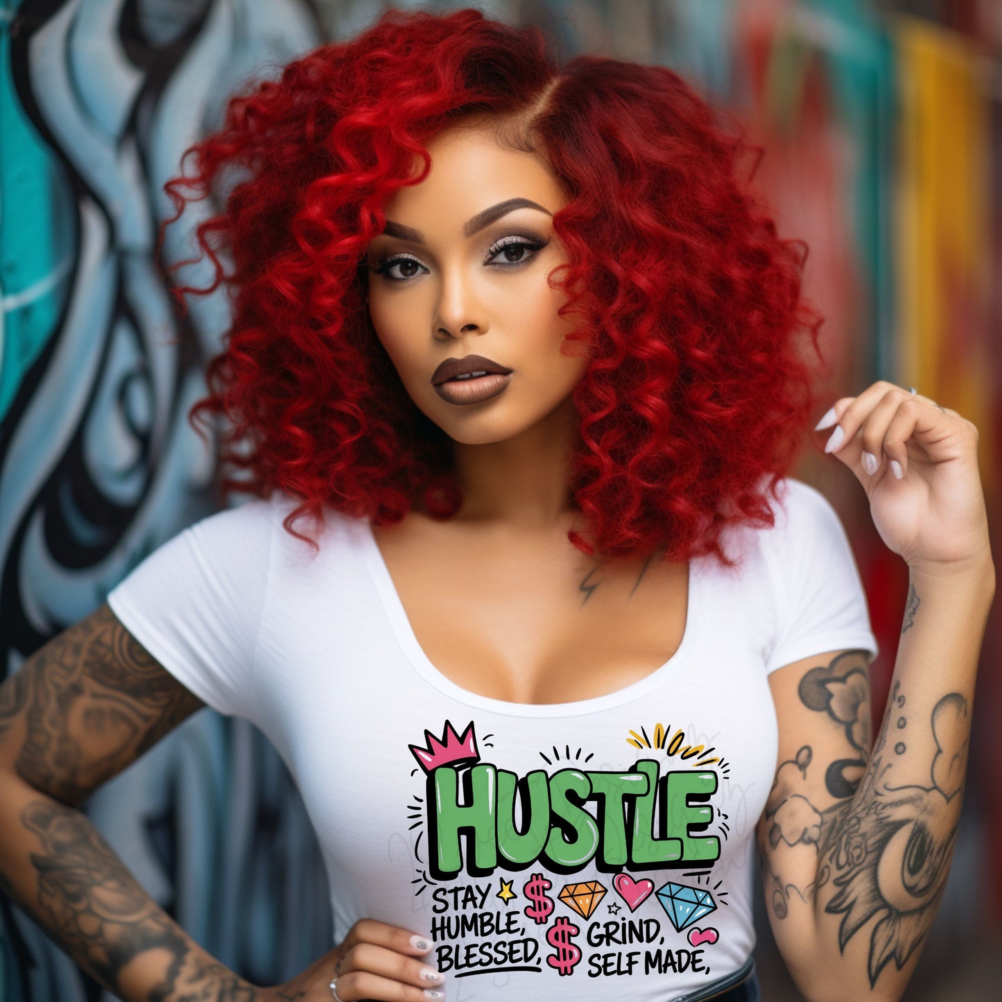 Hustle Graffiti png| Self-Made png| Grind png| Stay Humble png| Boss Lady png| Humble png| Blessed png| Sublimation Design| DTF Design