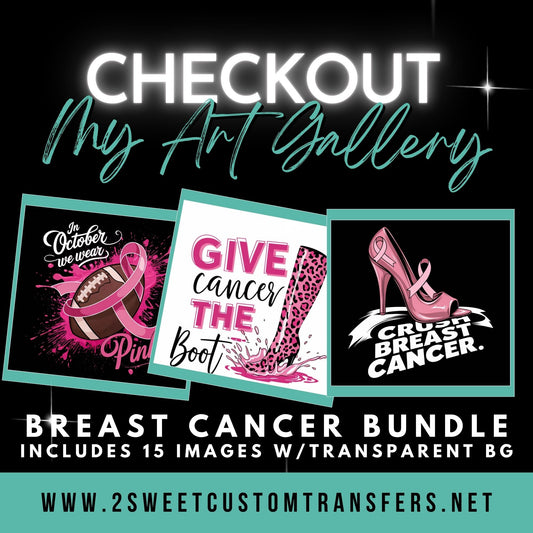 Crush Breast Cancer Clipart Bundle - Pink Ribbon Awareness