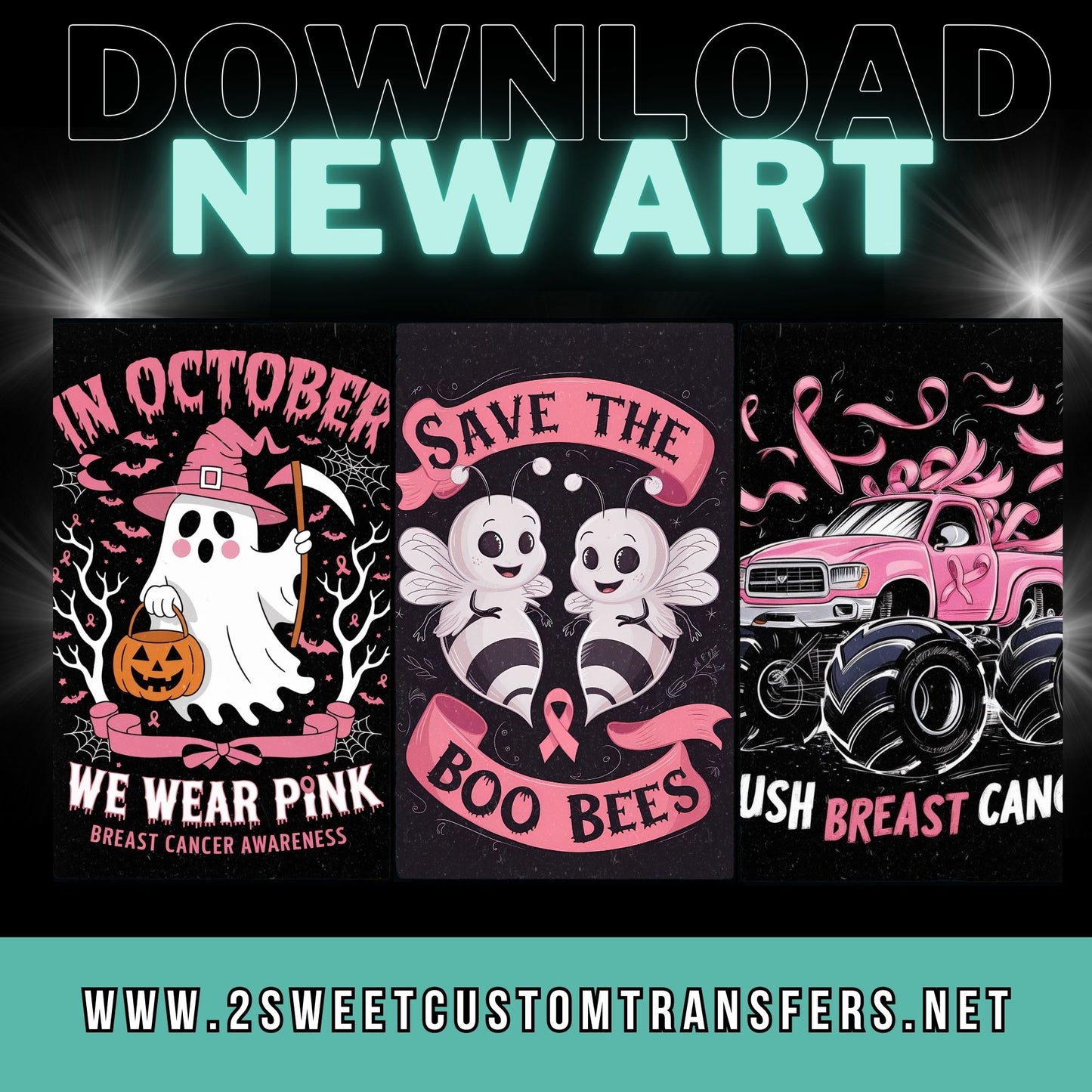 Crush Breast Cancer Clipart Bundle - Pink Ribbon Awareness