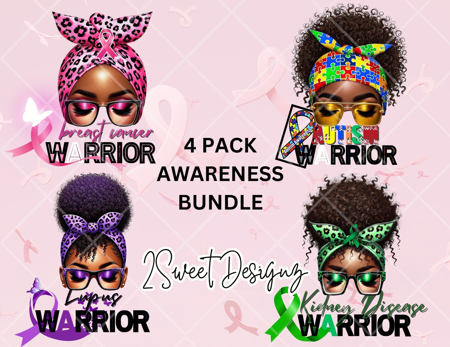 Breast Cancer Awareness 4 Pack